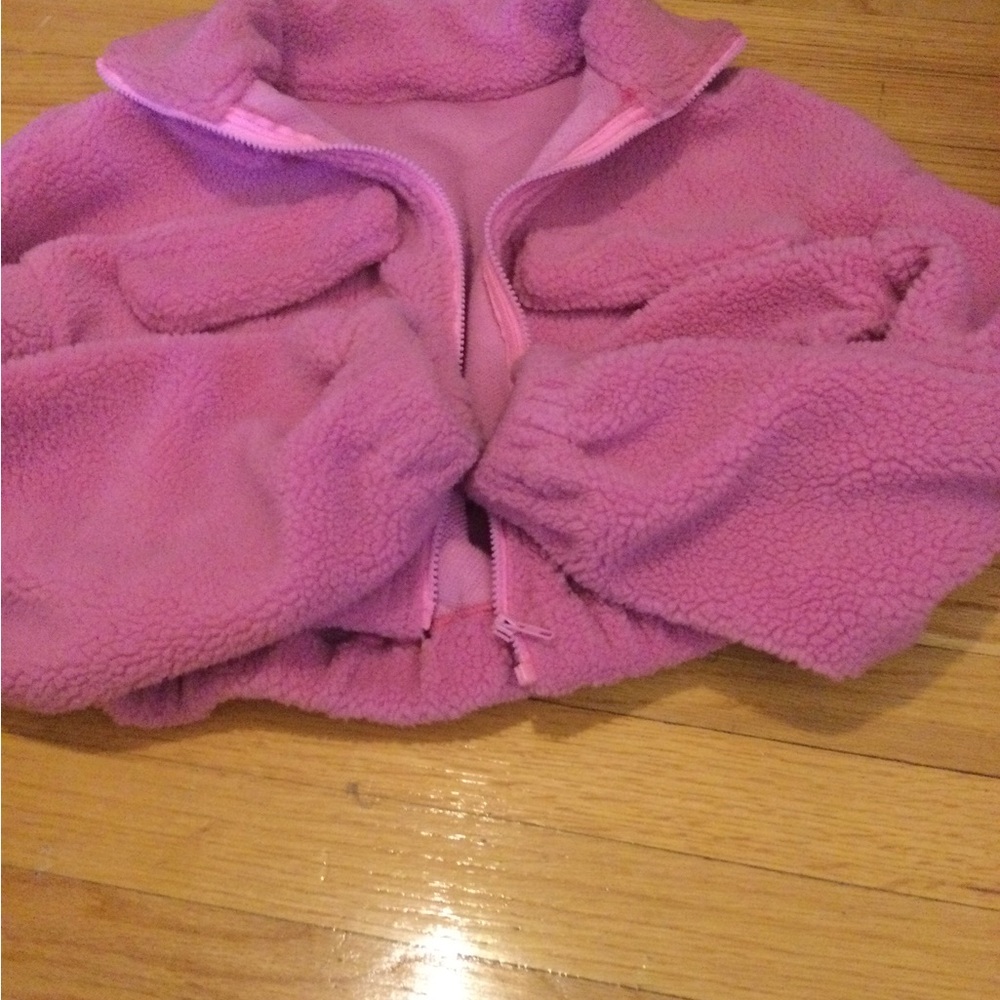 Cozy Pink Sherpa Zip Jacket